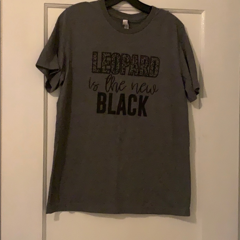 Leopard is the New Black Tee Size L